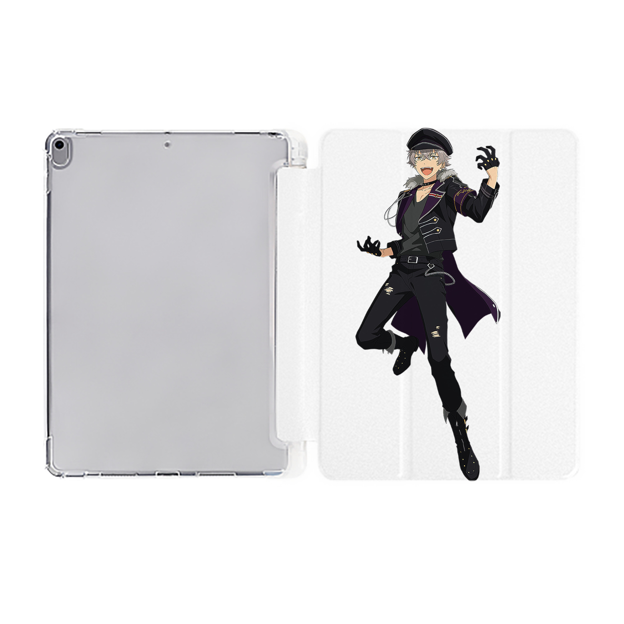 （画像用） あんさんぶるスターズ! Ensemble Stars IPad ケース ペン収納付き 三つ折りスタンド PUレザー×シリコン 対応機種9.5/10.5/10.9インチ